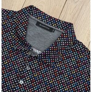 Bugatchi Mens Polo Shirt XXL Rainbow Multicolor Golf Shoe All Over Novelty Print